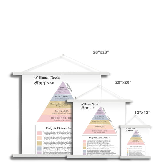Maslow's Hierarchy of Needs Vertical Fine Art Print with Hanger