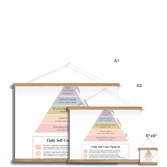 Maslow's Hierarchy of Needs Vertical Fine Art Print with Hanger