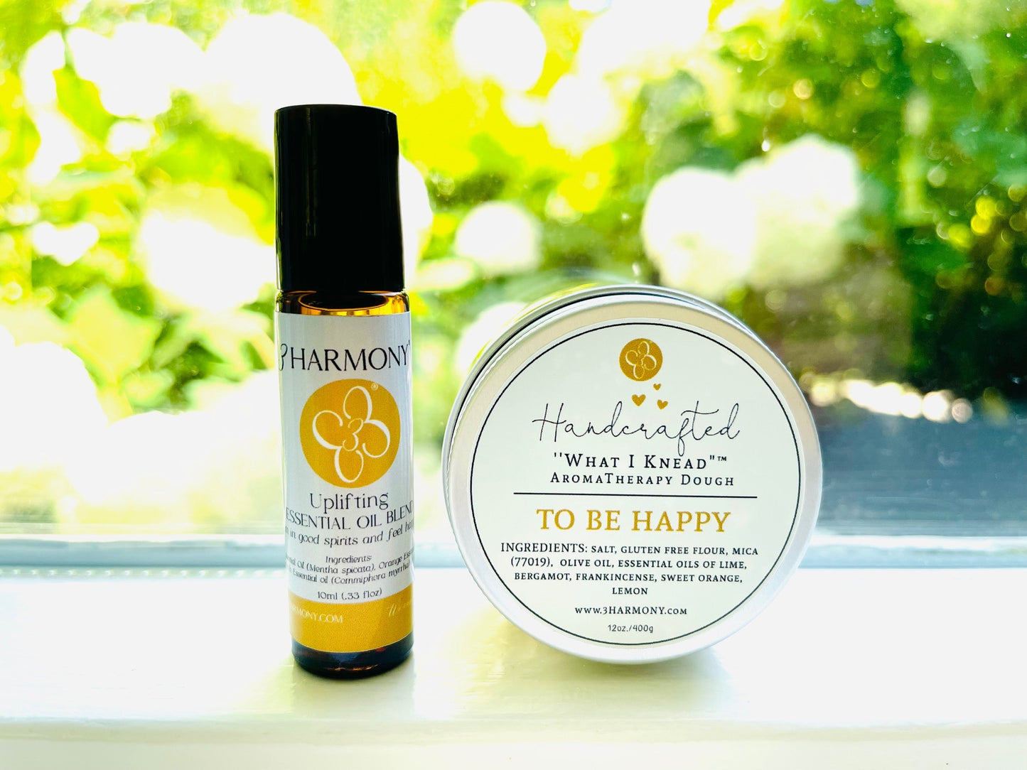 Mental health/stress relief Mini bundle with choice of What I Knead Stress Relief AromaTherapy dough and matching Essential oil rollerball bottle