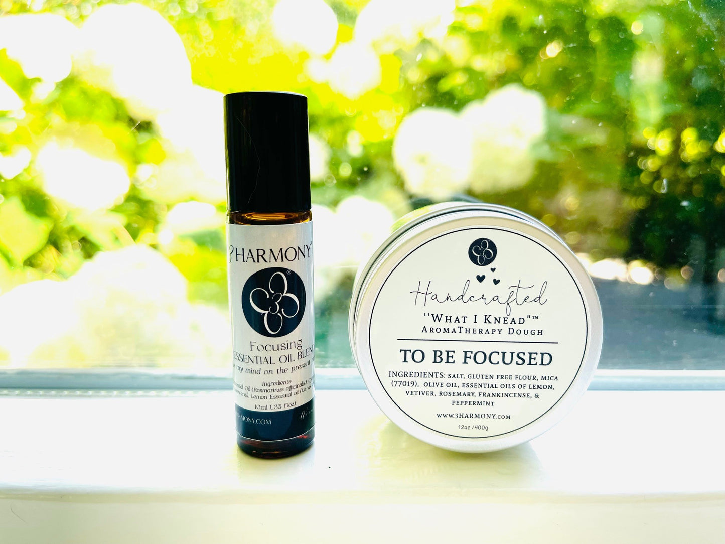 Mental health/stress relief Mini bundle with choice of What I Knead Stress Relief AromaTherapy dough and matching Essential oil rollerball bottle