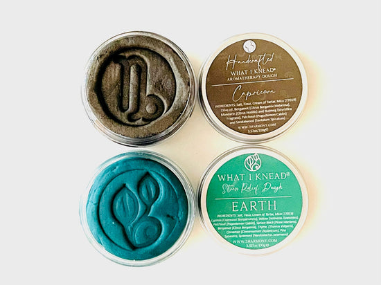 What I Knead® Zodiac Horoscope sign & 4 Elements Stress Relief AromaTherapy dough gift bundle