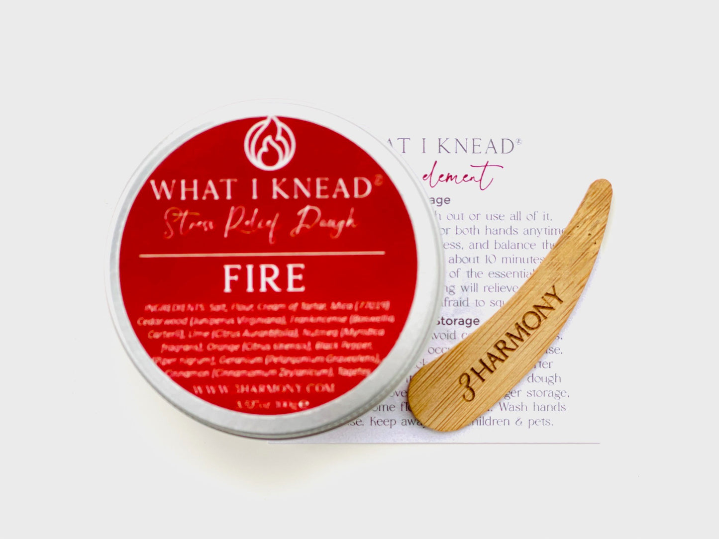4 Elements Stress Relief Dough FIRE What I Knead self care mindfulness relaxation tool thank you friend birthday gift box set of 4