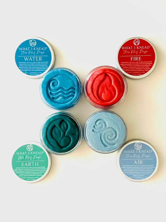What I Knead® Four Elements Stress Relief AromaTherapy Dough Gift Box Set of 4