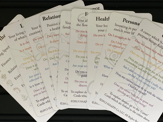 Self discovery Wheel of Life card deck