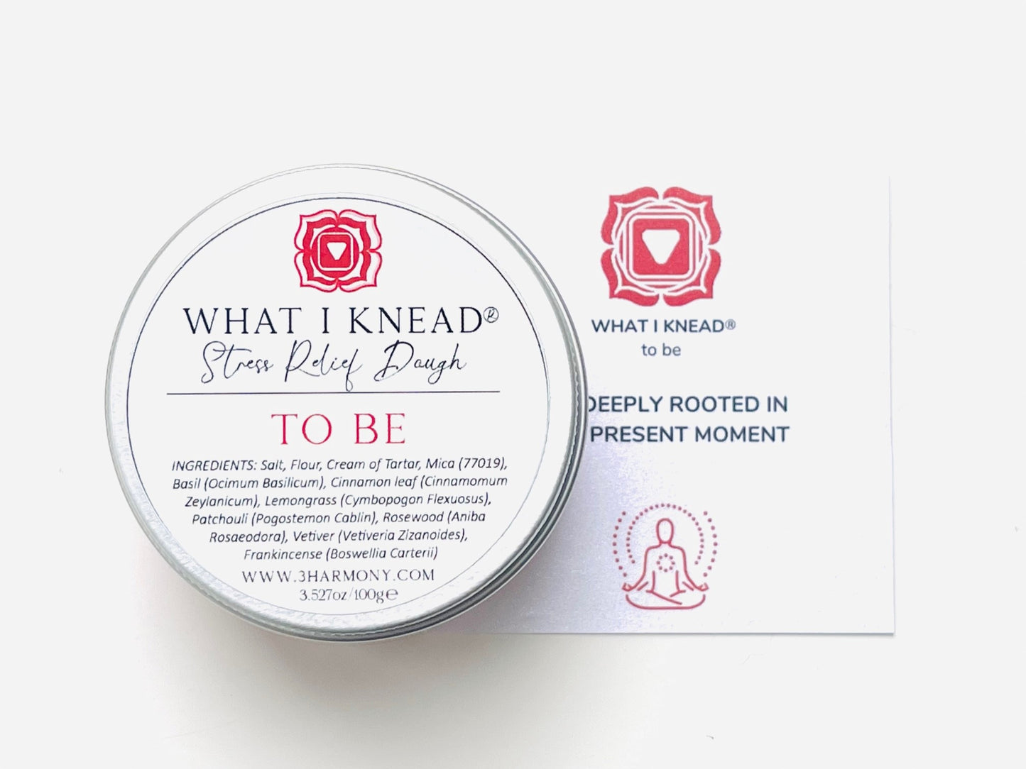 What I Knead® Chakra AromaTherapy Dough Stress Relief Mindfulness Tool Gift Box set of 7 with affirmation cards