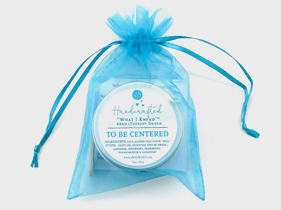 'What I Knead'® To Be Centered - Stress Relief AromaTherapy Dough with journaling questions & audio meditation