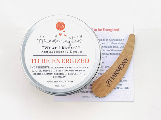'What I Knead'® To Be Energized - Stress Relief AromaTherapy Dough with journaling questions & audio meditation