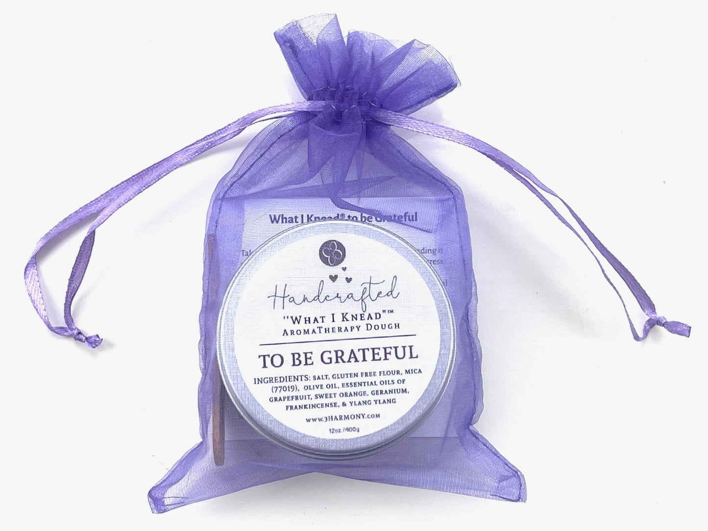 'What I Knead'® To Be Grateful - Stress Relief AromaTherapy Dough with journaling questions & audio meditation