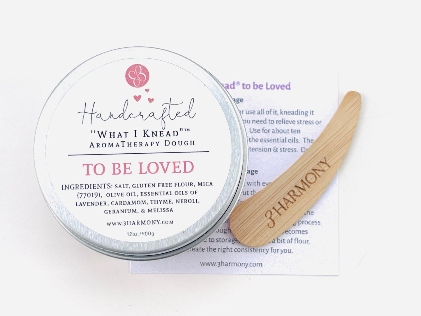'What I Knead'® To Be Loved - Stress Relief AromaTherapy Dough with journaling questions & audio meditation