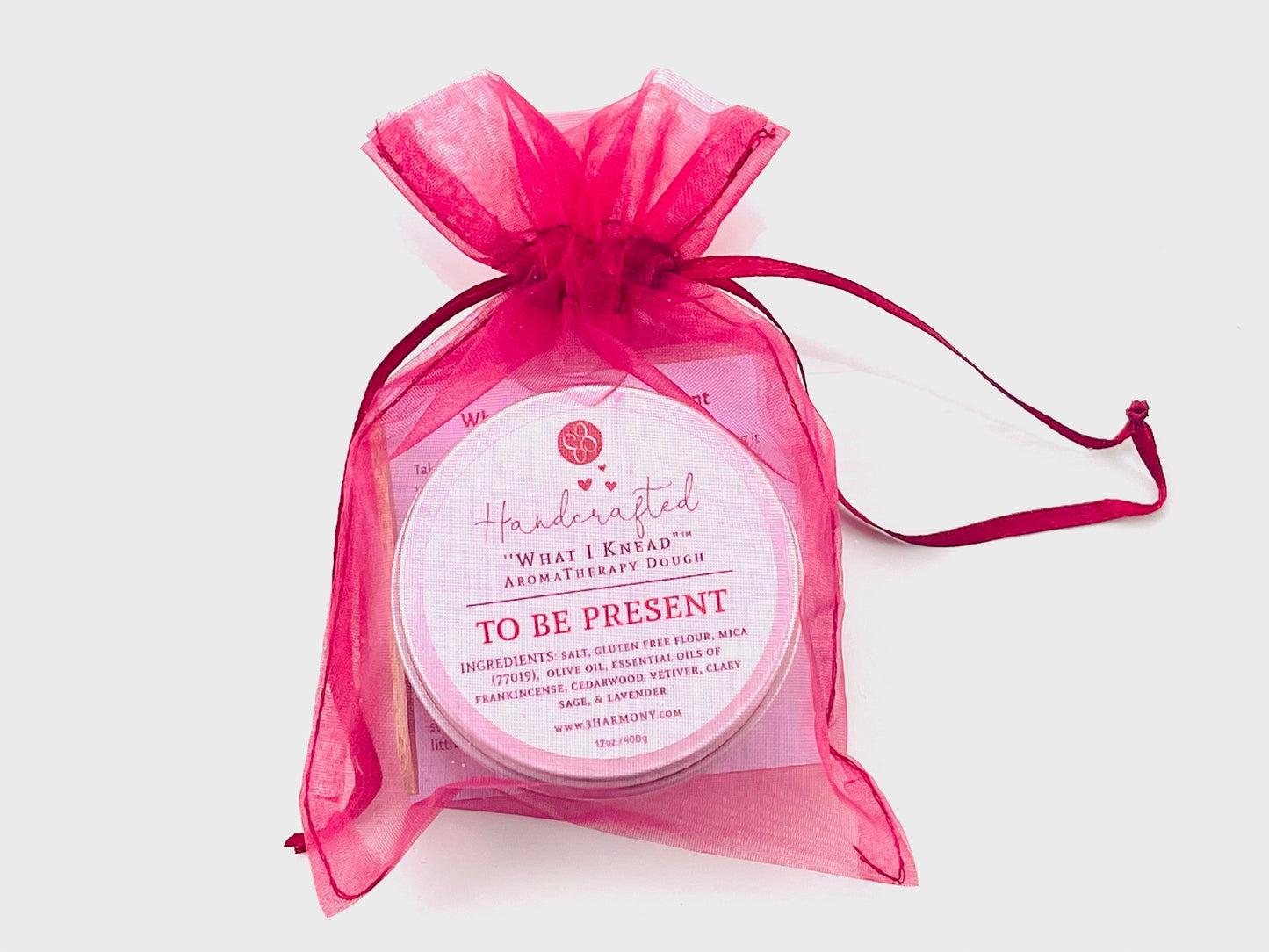 'What I Knead'® To Be Present Stress Relief AromaTherapy Dough with journaling questions & audio meditation