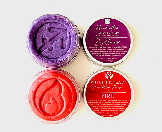 What I Knead® Zodiac Horoscope sign & 4 Elements Stress Relief AromaTherapy dough gift bundle