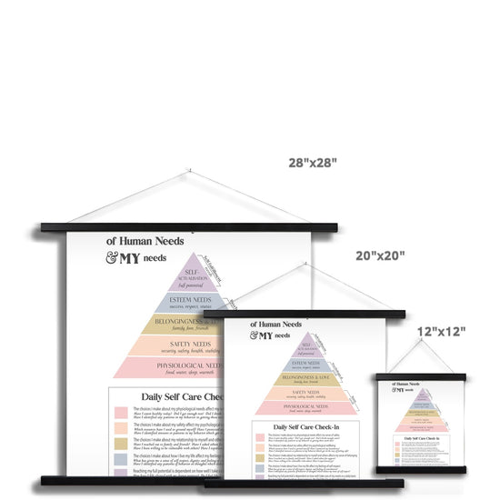 Maslow's Hierarchy of Needs Vertical Fine Art Print with Hanger