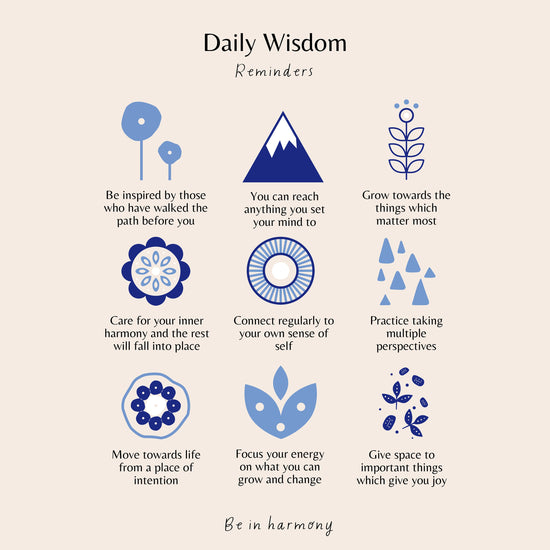 Digital Daily Wisdom Reminders Poster, daily inspiration card deck, self care therapy tool, affirmation deck, intention tool, mental health