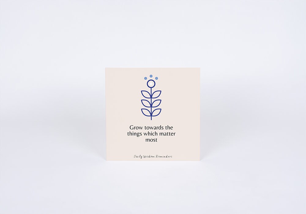 Digital Daily Wisdom Reminders Poster, daily inspiration card deck, self care therapy tool, affirmation deck, intention tool, mental health