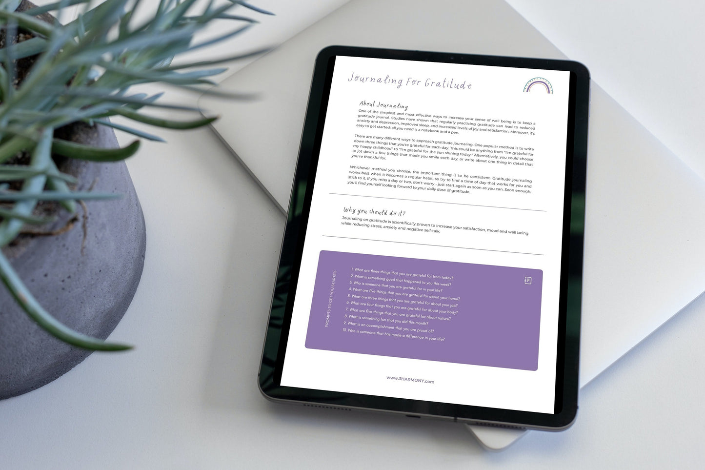 Digital Gratitude journal for daily inspiration, gratitude journal for iPad | Mindfulness Journal | Self Care journal for daily inspiration