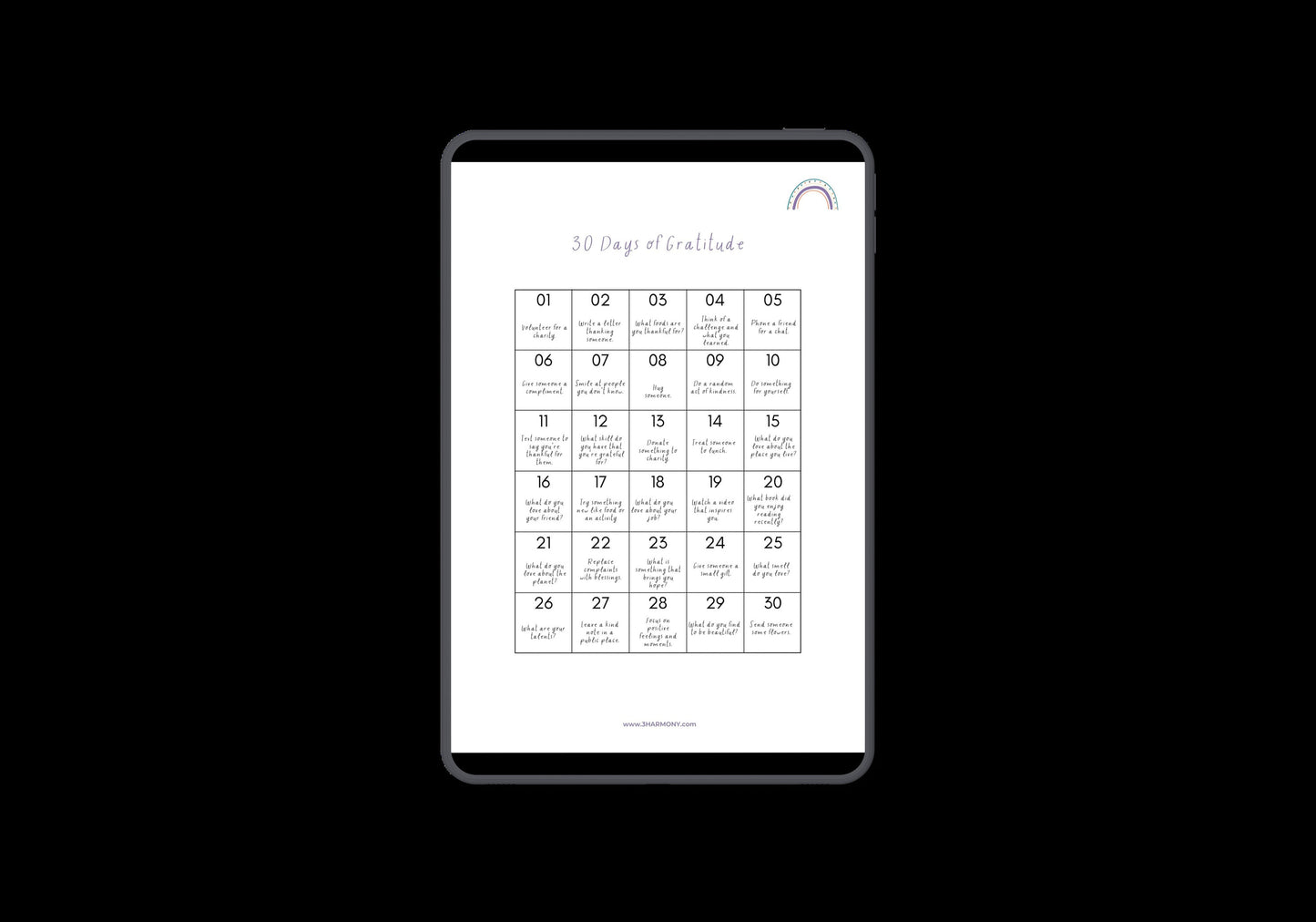 Digital Gratitude journal for daily inspiration, gratitude journal for iPad | Mindfulness Journal | Self Care journal for daily inspiration