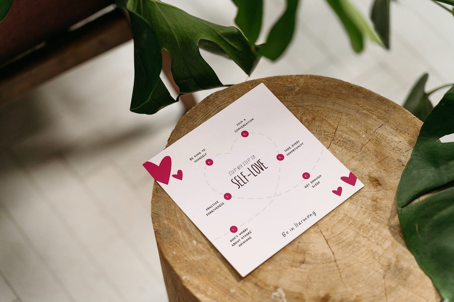 Digital 'Step by Step to Self Love' print, therapy office decor, Valentine's Day card idea, large affirmation card, self care reminder