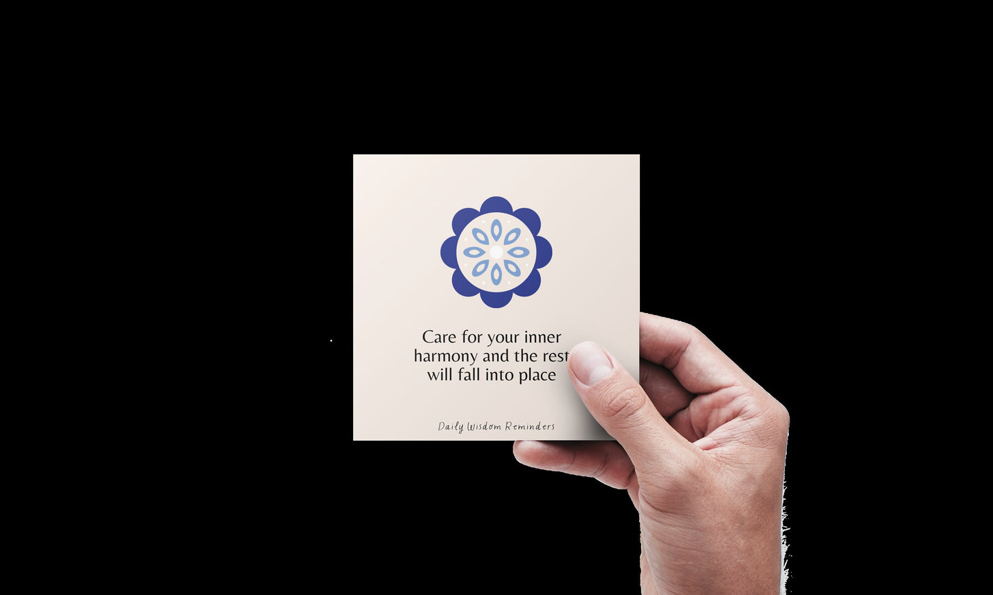 Digital Daily Wisdom Reminders Poster, daily inspiration card deck, self care therapy tool, affirmation deck, intention tool, mental health