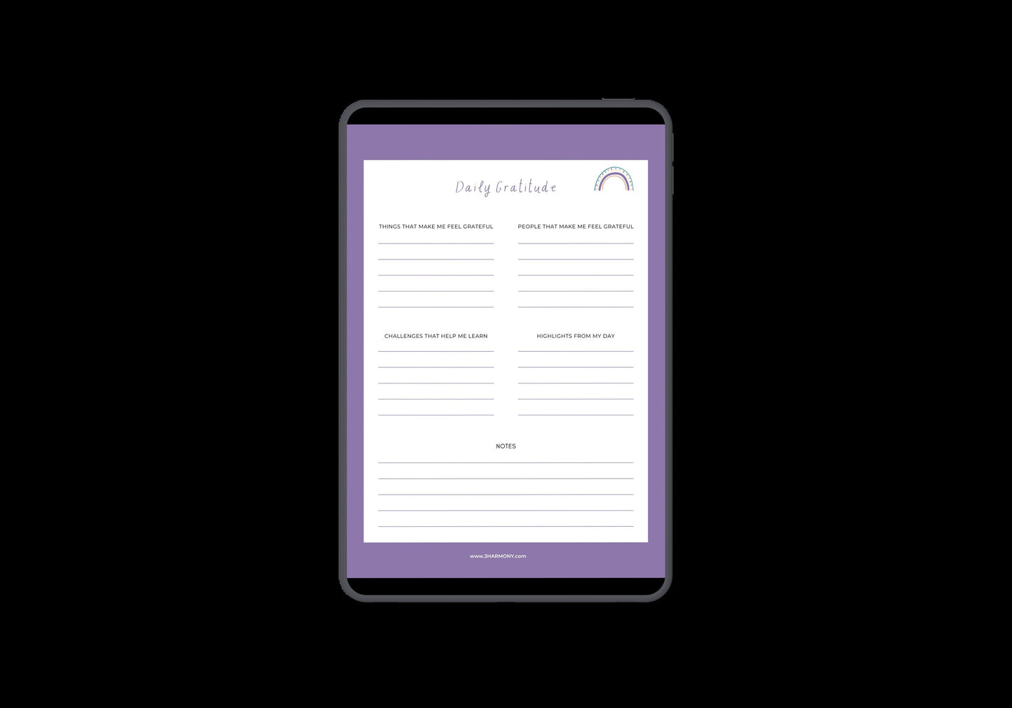 Digital Gratitude journal for daily inspiration, gratitude journal for iPad | Mindfulness Journal | Self Care journal for daily inspiration