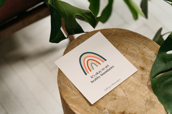 Boho Rainbow Self Care Reminders Cards | Therapy Tools | Affirmation Cards | Daily Intention Cards | Psychology resources | Mental Health