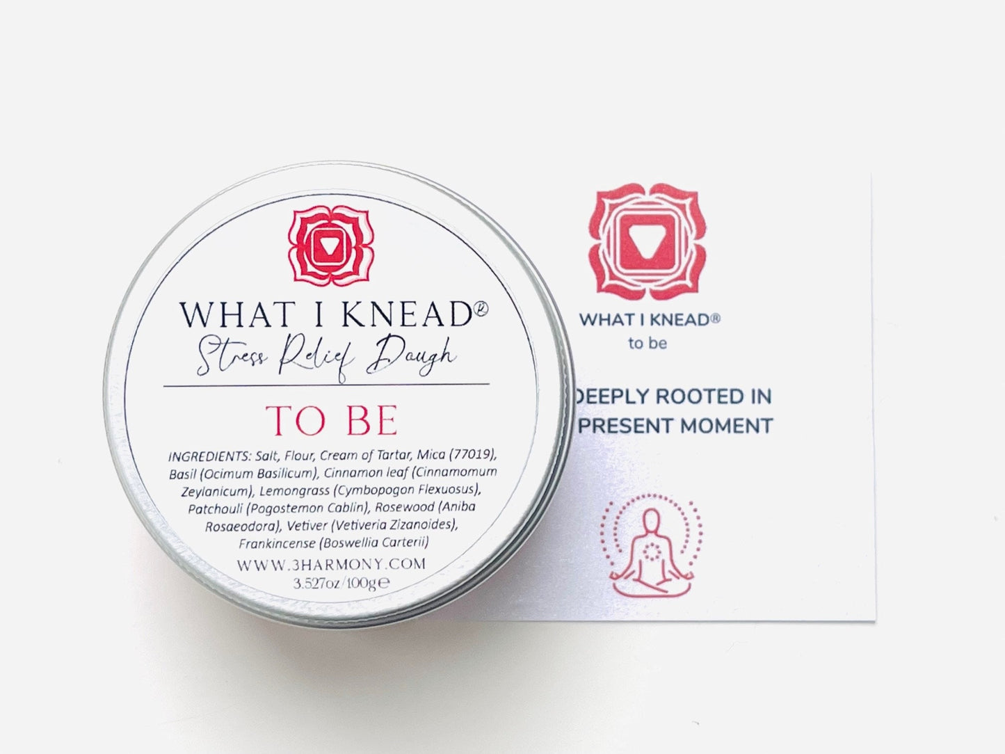 What I Knead to Be Root Chakra AromaTherapy Dough Muladhara Balancing Meditation tool Yoga self spiritual self care gift with card