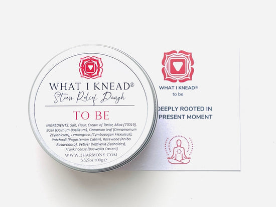 What I Knead to Be Root Chakra AromaTherapy Dough Muladhara Balancing Meditation tool Yoga self spiritual self care gift with card