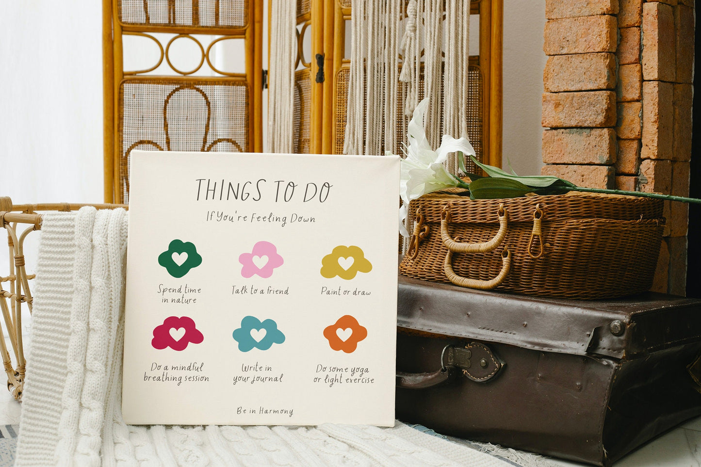 Bundle of 3 Digital 'Self Care' prints, therapy office decor, Valentine's Day card idea, large affirmation card, self care reminder