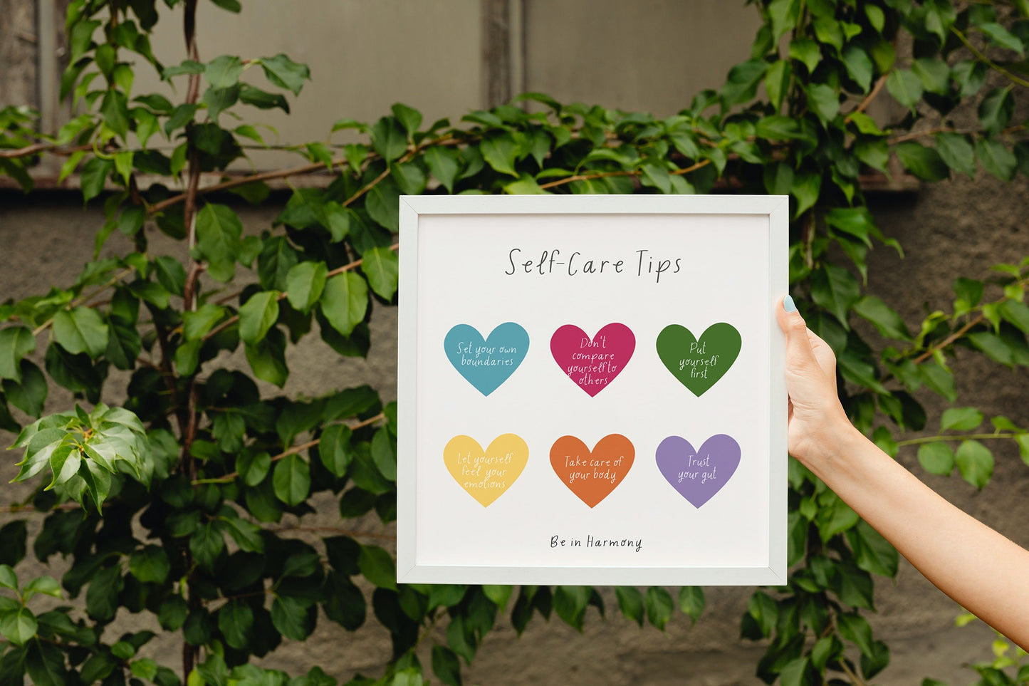 Bundle of 3 Digital 'Self Care' prints, therapy office decor, Valentine's Day card idea, large affirmation card, self care reminder