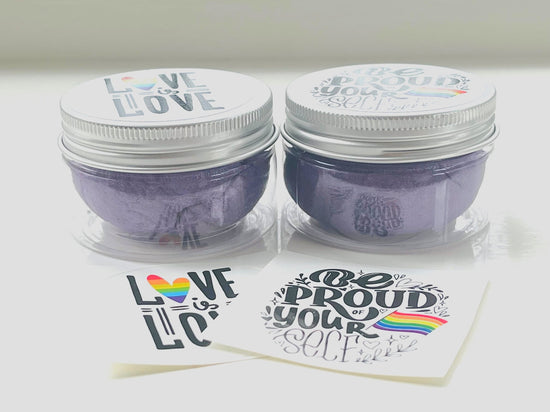 What I Knead to be Proud - Pride dough - set of two stress relief therapy doughs with matching stickers unique self care gift birthday