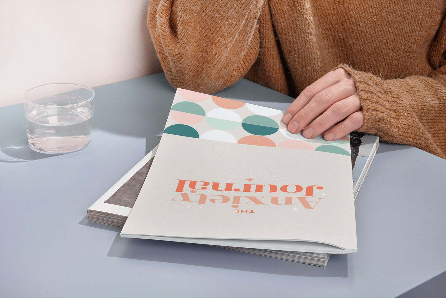 Digital Anxiety Journal Workbook tracker for wellbeing self care stress reduction affirmations happiness build self confidence boost your mood