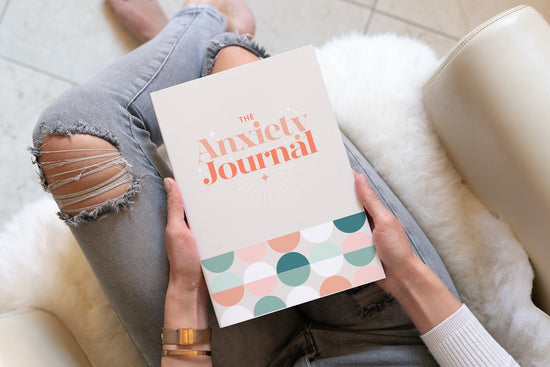Bundle Digital Anxiety Journal Workbook tracker + Anxiety Coping Statements Poster-Card wellbeing self care stress reduction therapy tool