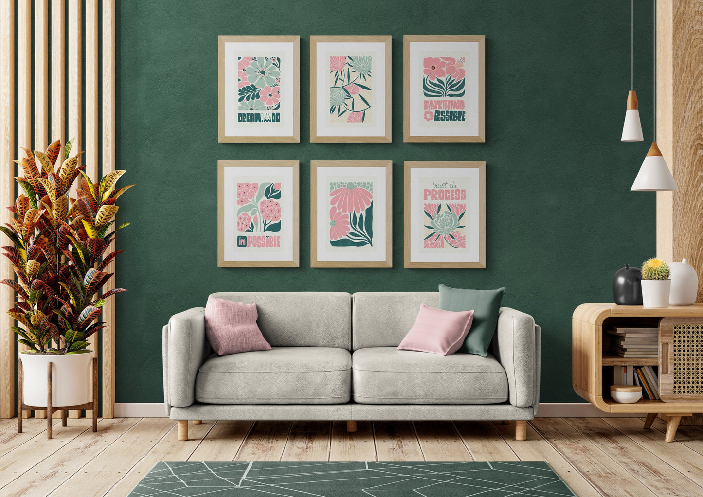 Set of 6 Therapy Home office art decor, Digital print bundle, Counseling posters, Mental health wall art, Positive Messages,  art gift set