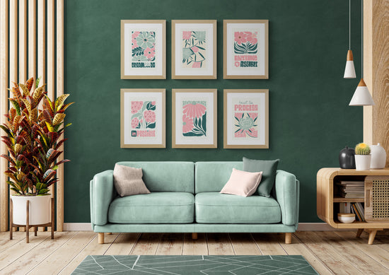 Set of 6 Therapy Home office art decor, Digital print bundle, Counseling posters, Mental health wall art, Positive Messages,  art gift set