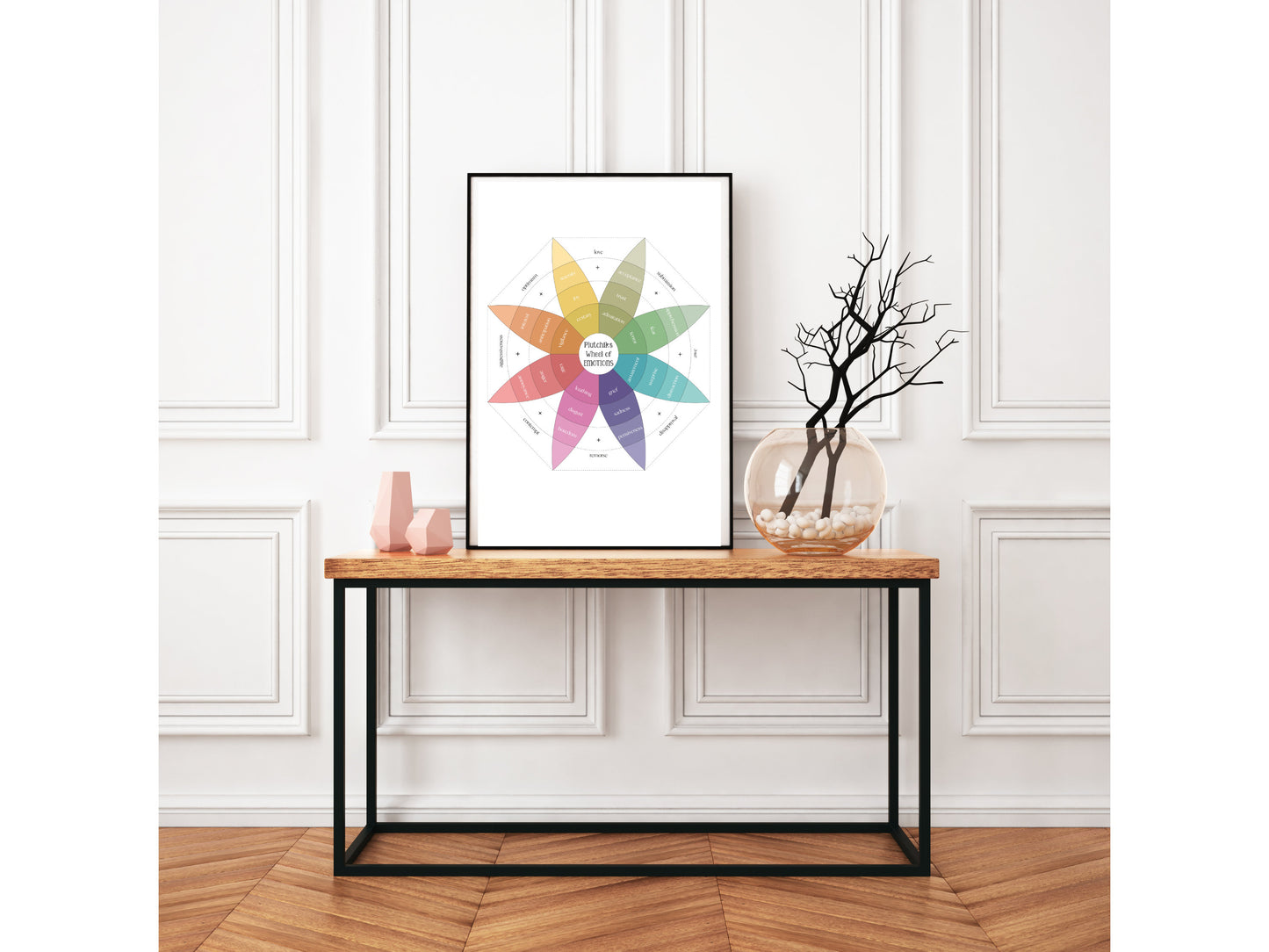 Set of 2 Digital Feelings Posters | Plutchik's Emotions & Feelings Wheel | Therapy Tools | Therapy Office Home Decor | Mental Health posters
